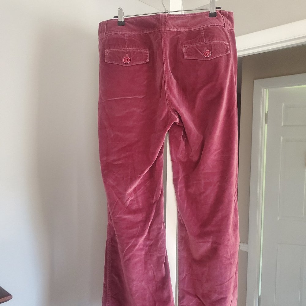 Boden dark mauve velvet pants, size UK16/US12 - Picture 5 of 7
